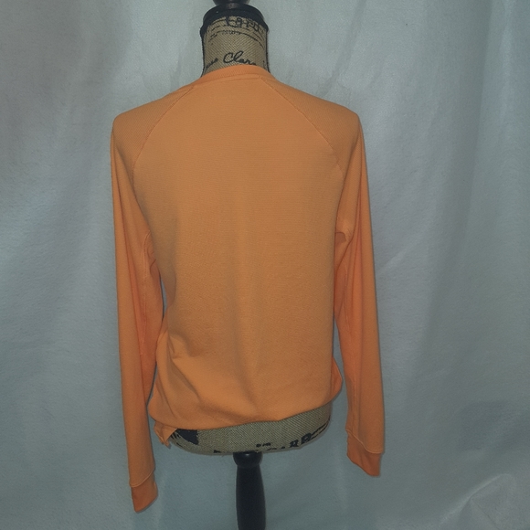 Old Navy Active Womens Waffled Long Sleeve Thermal Top Small Orange - Picture 3 of 8